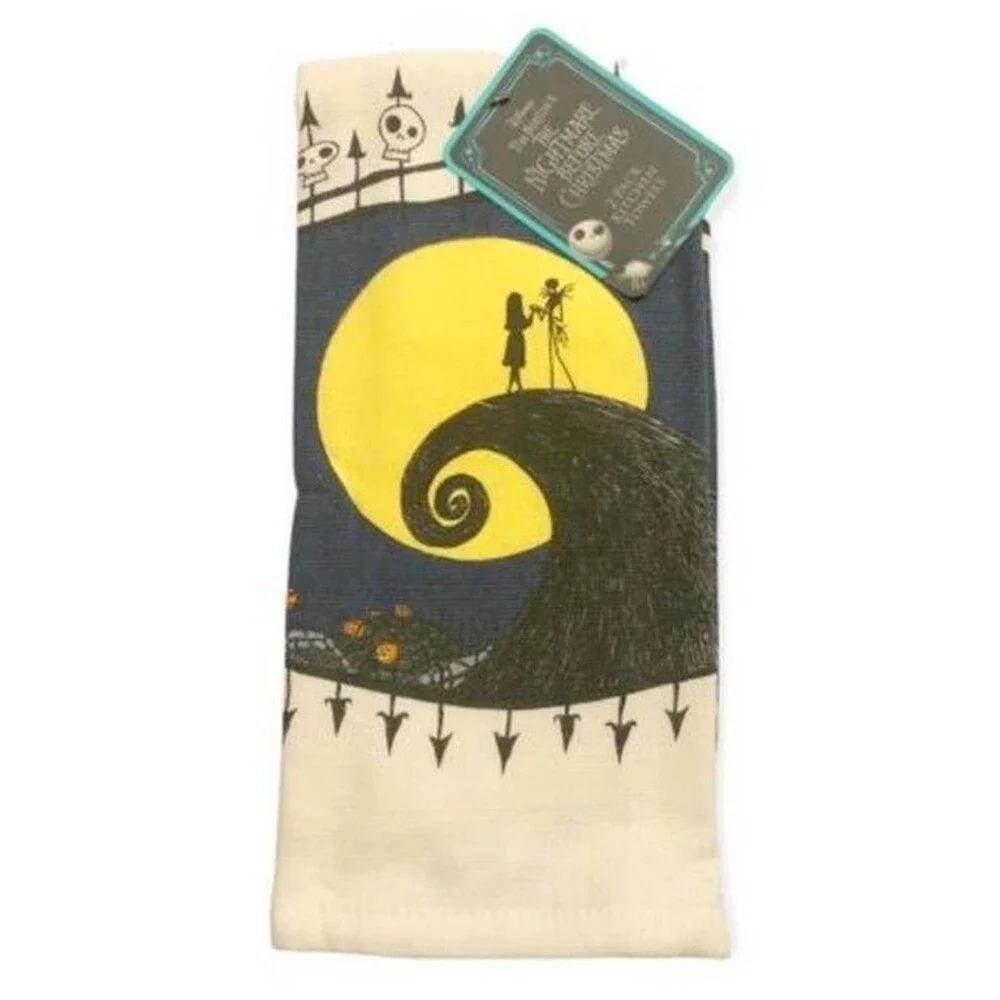 Disney The Nightmare Before Christmas Set of 2 Jack & Sally Kitchen Dish Towels